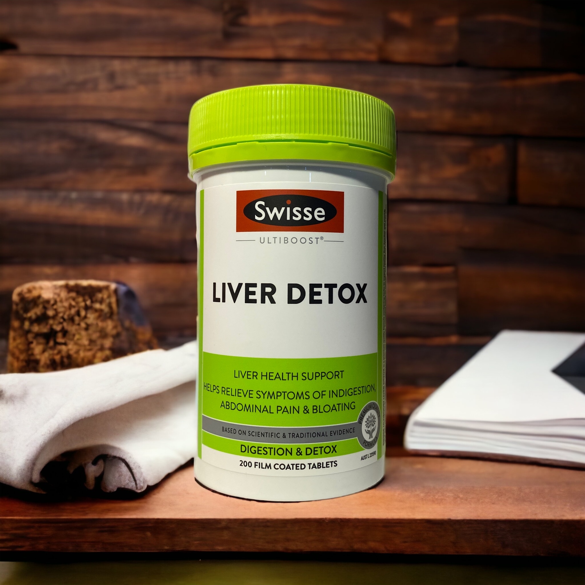 Swisse - Ultiboost 奶薊草護肝臟排毒片 - 200粒 - 綠色