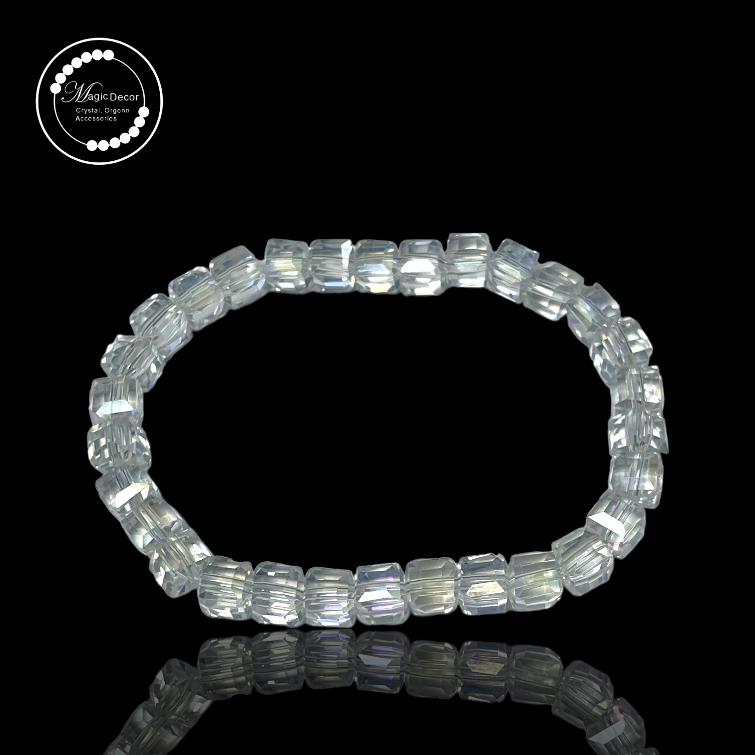 250222 - C37 奧地利白水晶DIY方糖手串