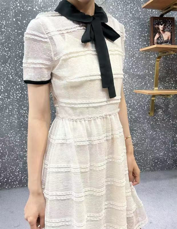 Red Valentino  白色蝴蝶結連衣裙 -T