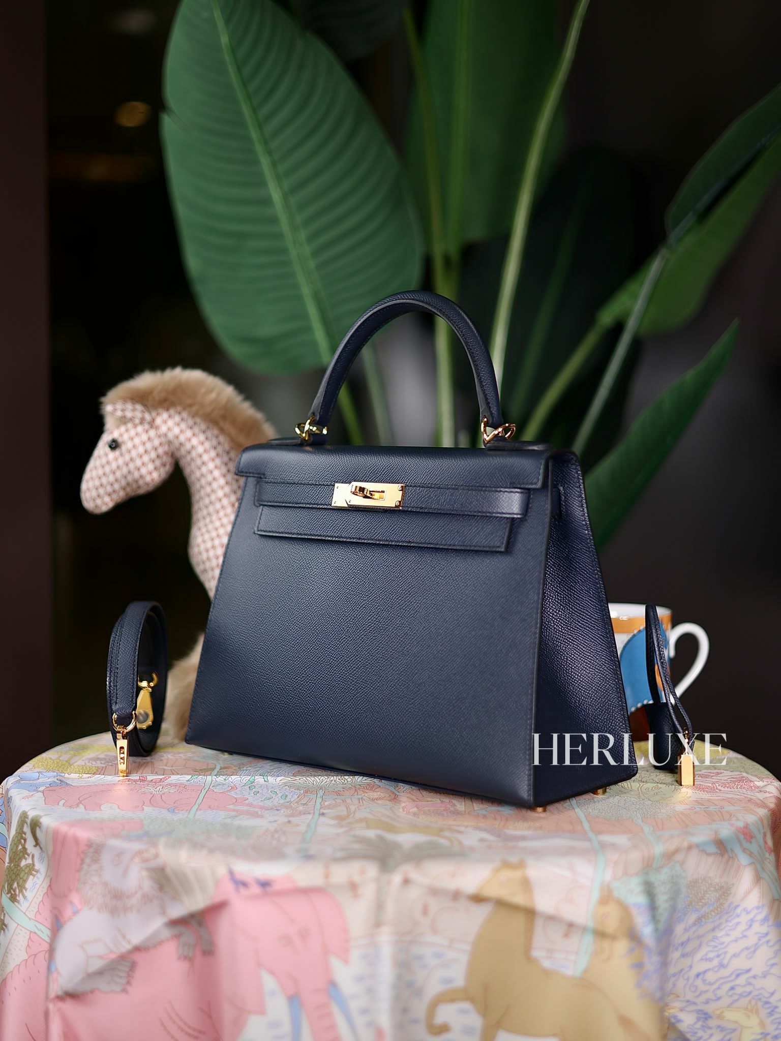 Kelly 28 76 bleu indigo cc epsom W