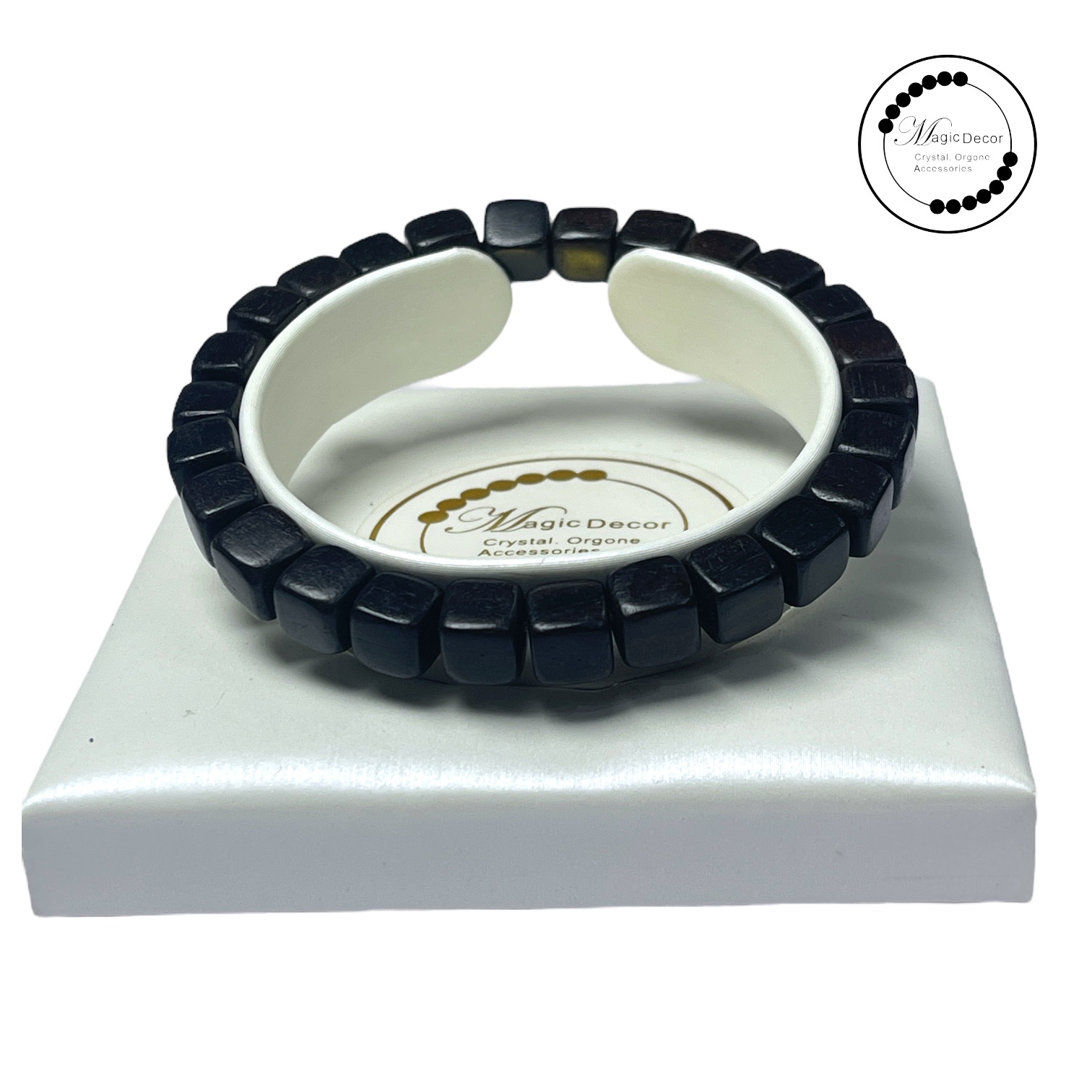 250104-c61 黑檀木方糖手串（送砂金金圈隔珠1粒）