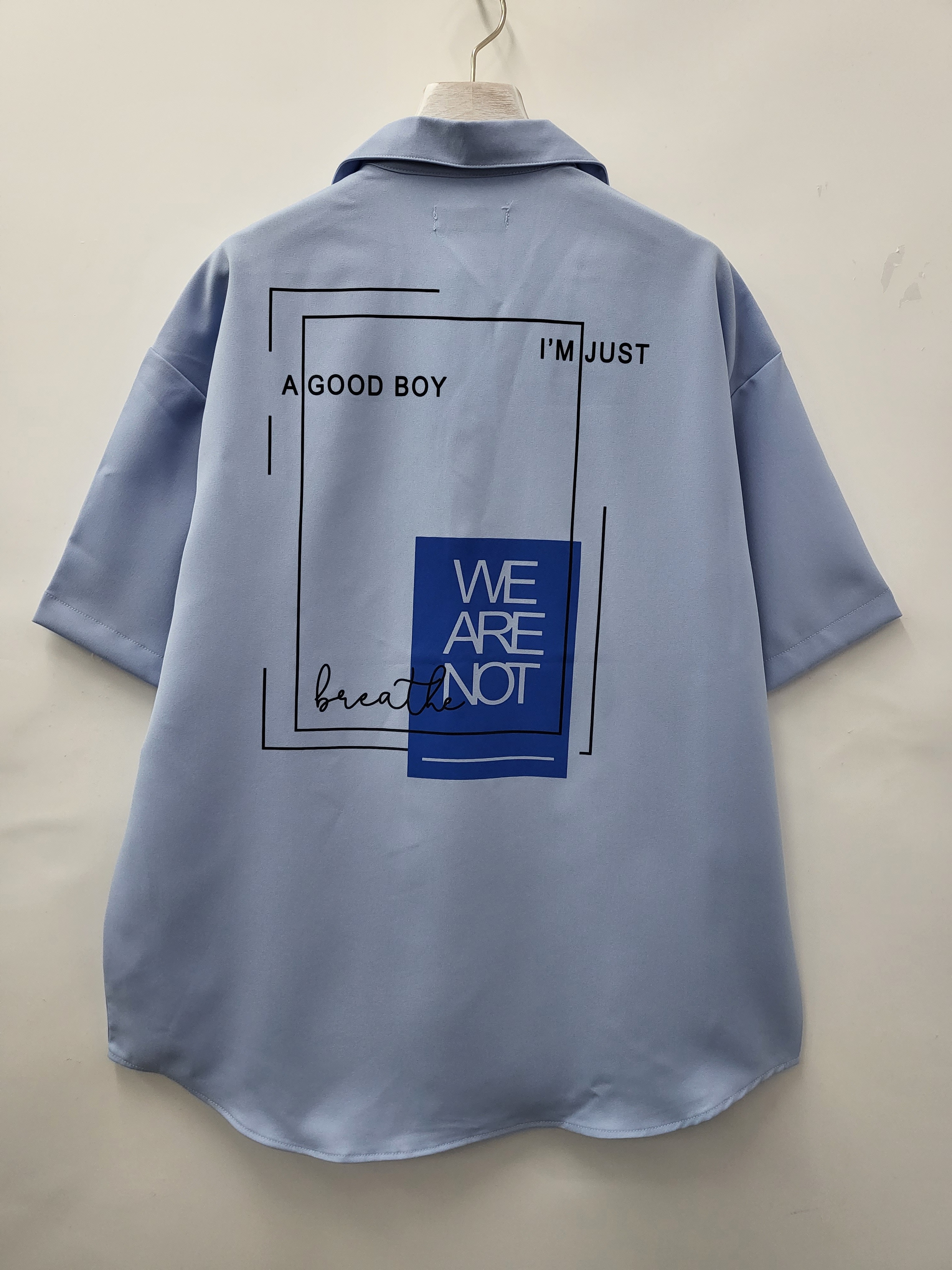 英文字圖案短袖恤衫 S1801