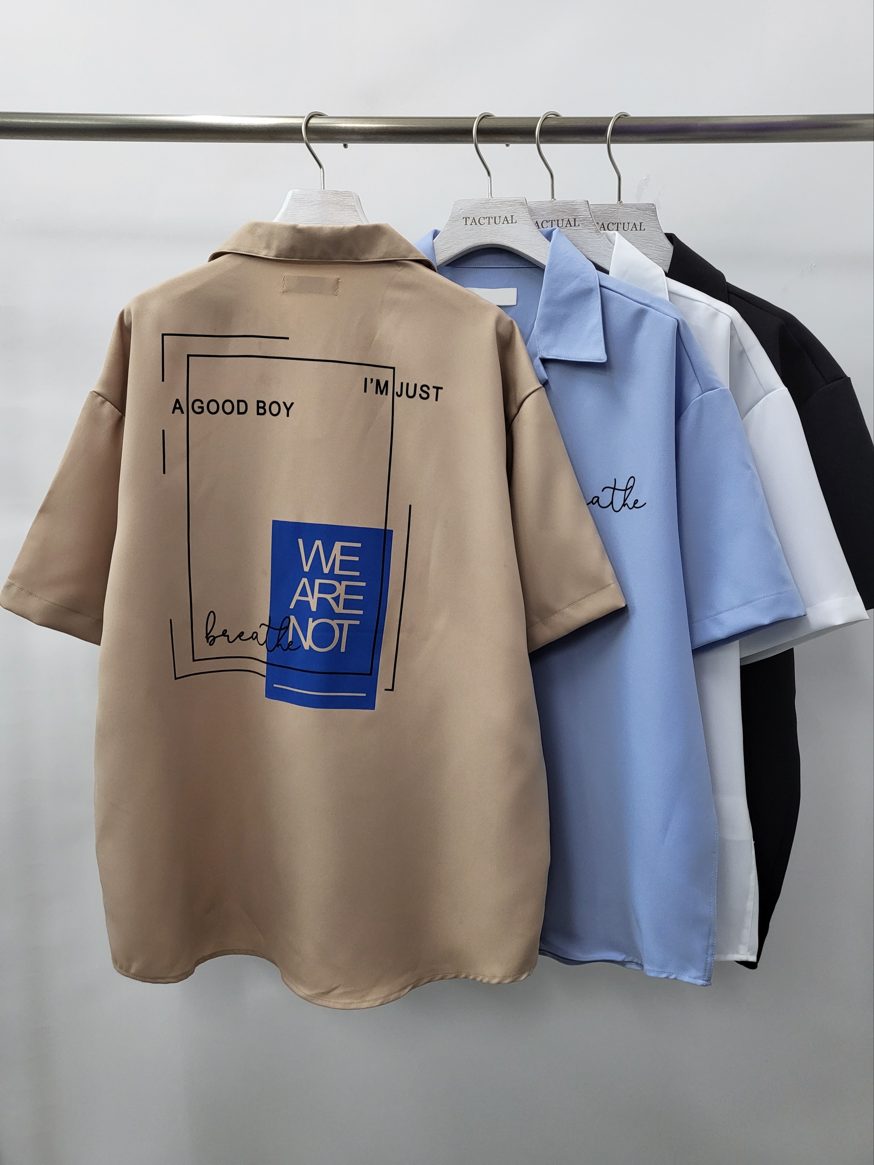 英文字圖案短袖恤衫 S1801