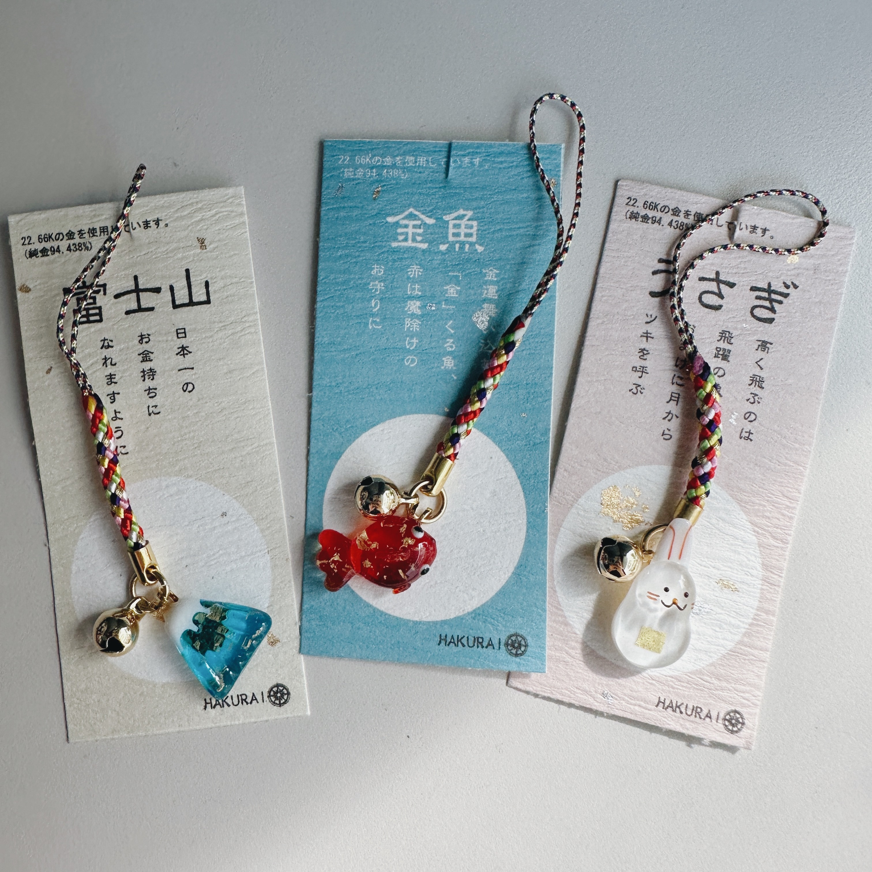 日本吉祥物 金箔玻璃吊飾｜日本カヤ KAYA