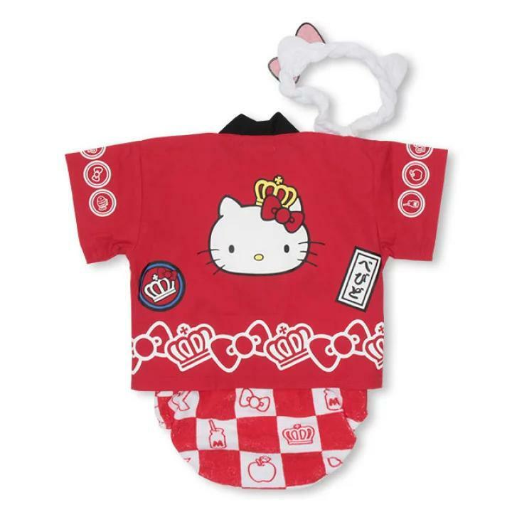 (現貨)🇯🇵日本直送 Hello Kitty浴衣set (bodysuit+外衣+髮帶）