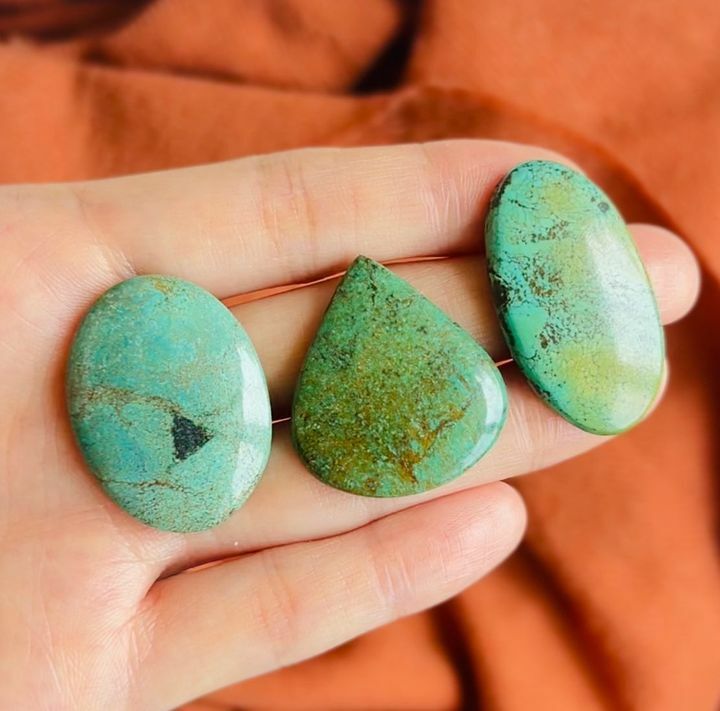 [原石] 綠松石 水晶墜面