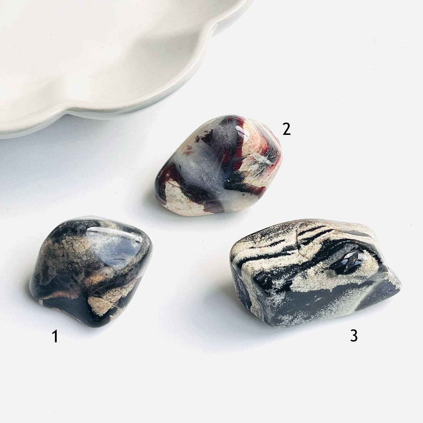 [原石] 蛇紋石 水晶滾石