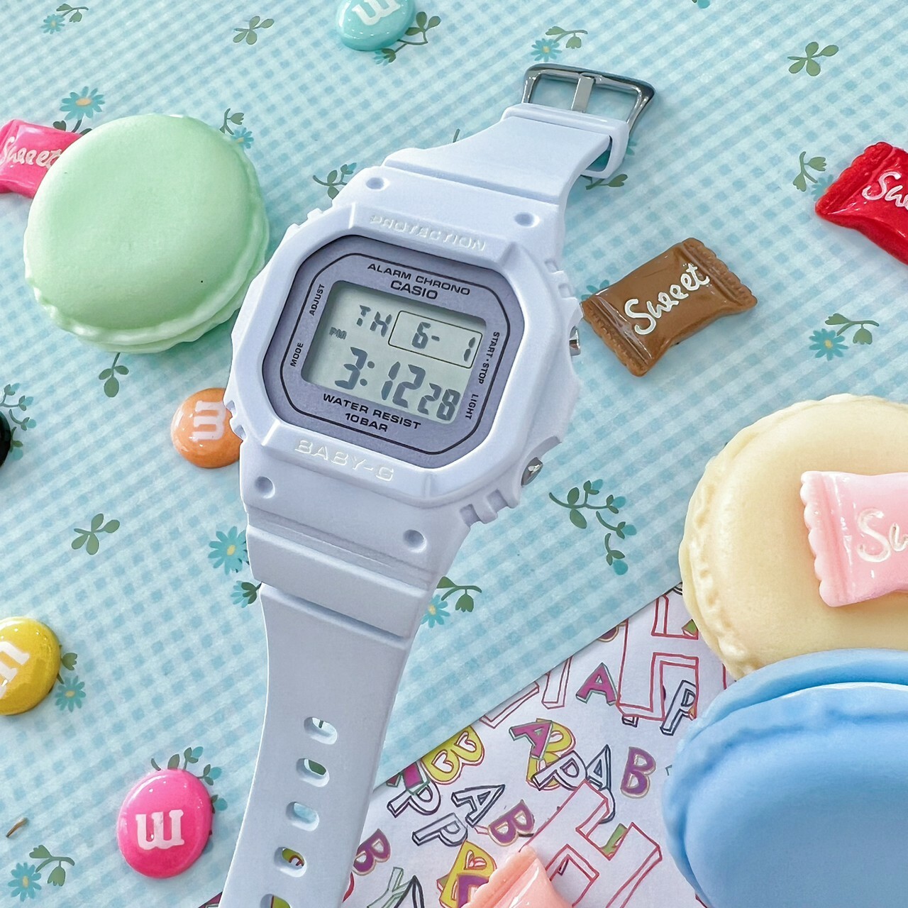 【BABY-G】春日色彩-色調運動計時女錶 BGD-565SC-2D 37.9mm 現代鐘錶