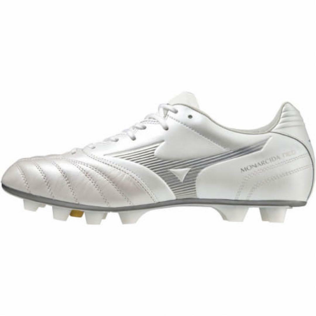 MIZUNO MONARCIDA NEO II WIDE ELITE 草地足球鞋 白銀色 (闊腳版)