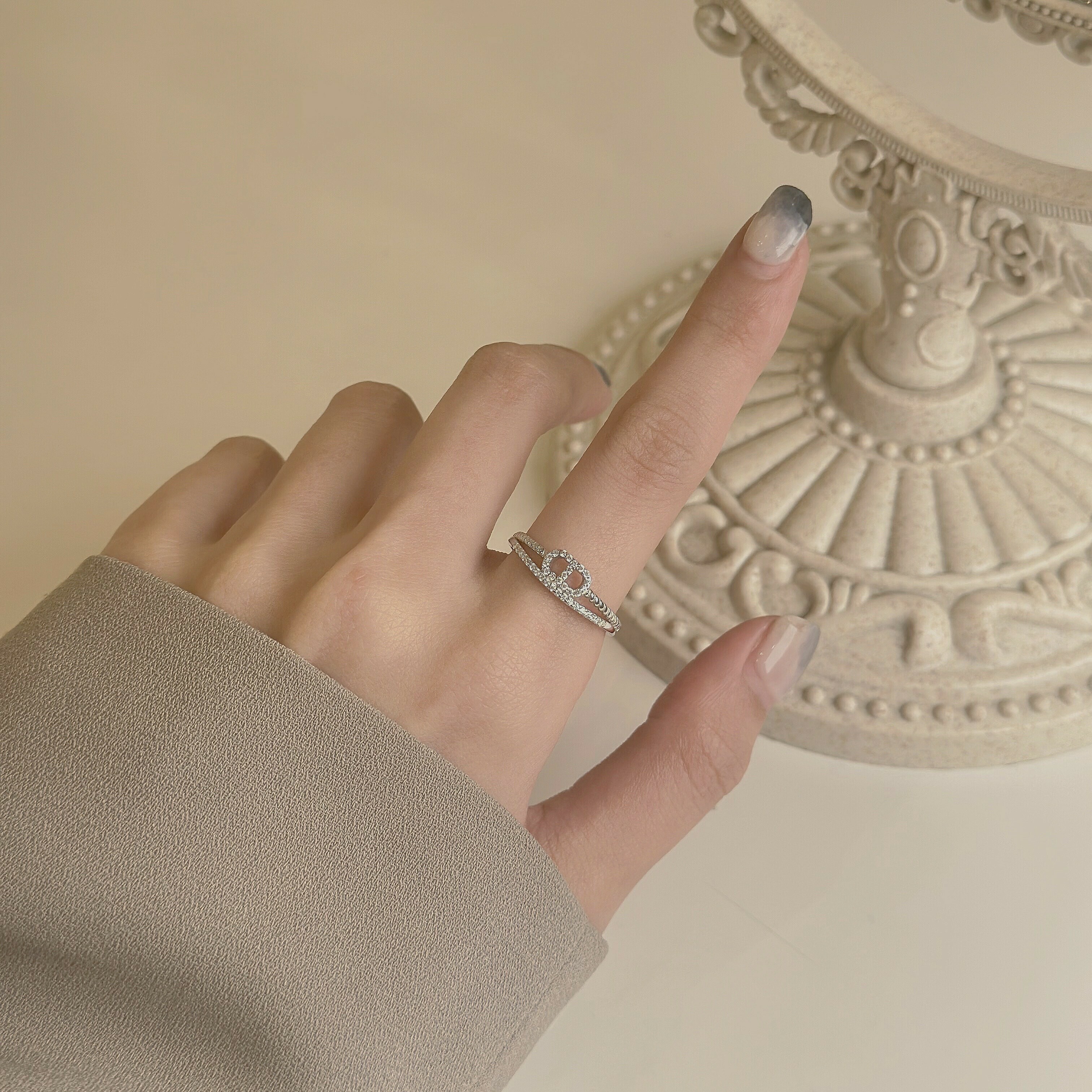 絢爛．微鑲豬鼻調整戒