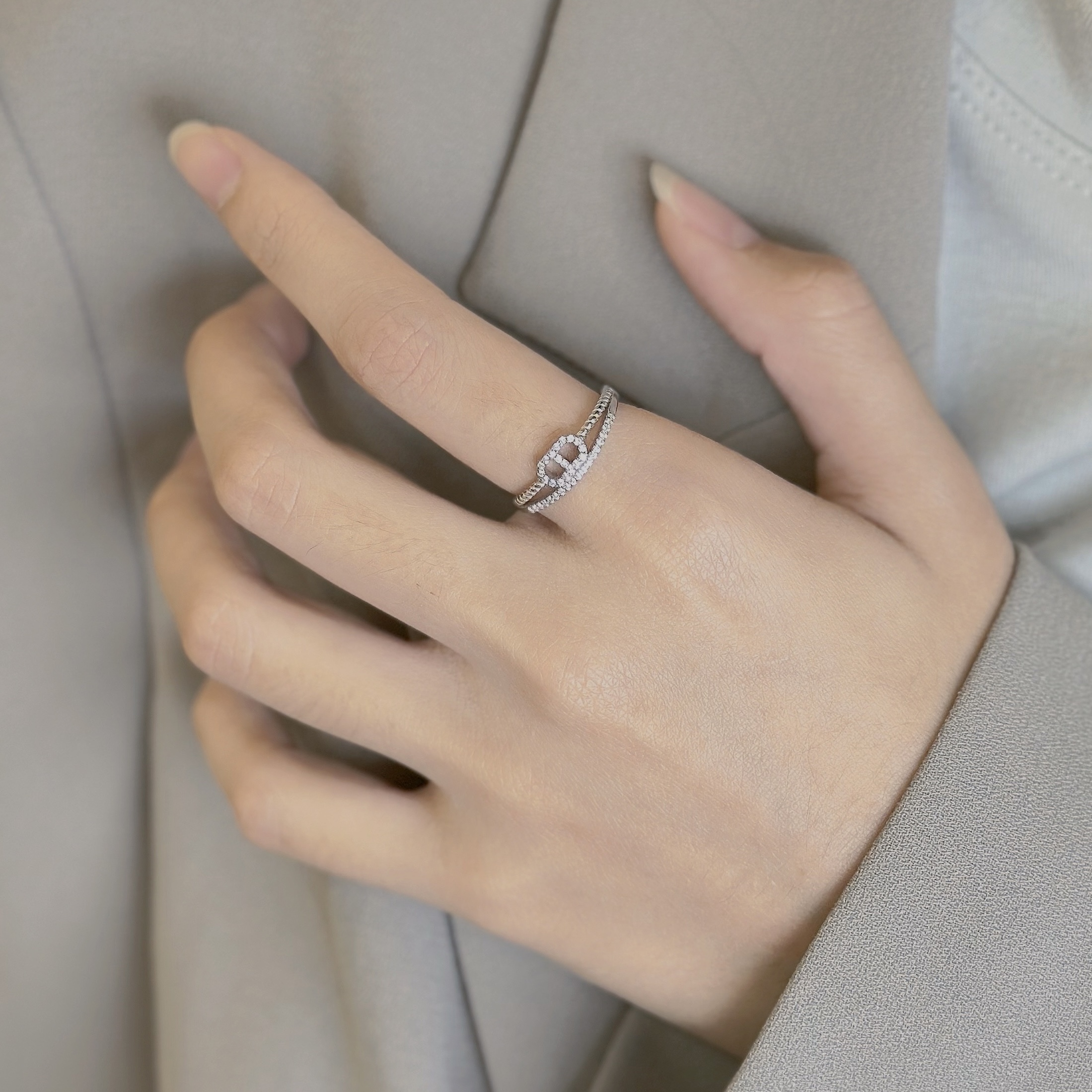 絢爛．微鑲豬鼻調整戒