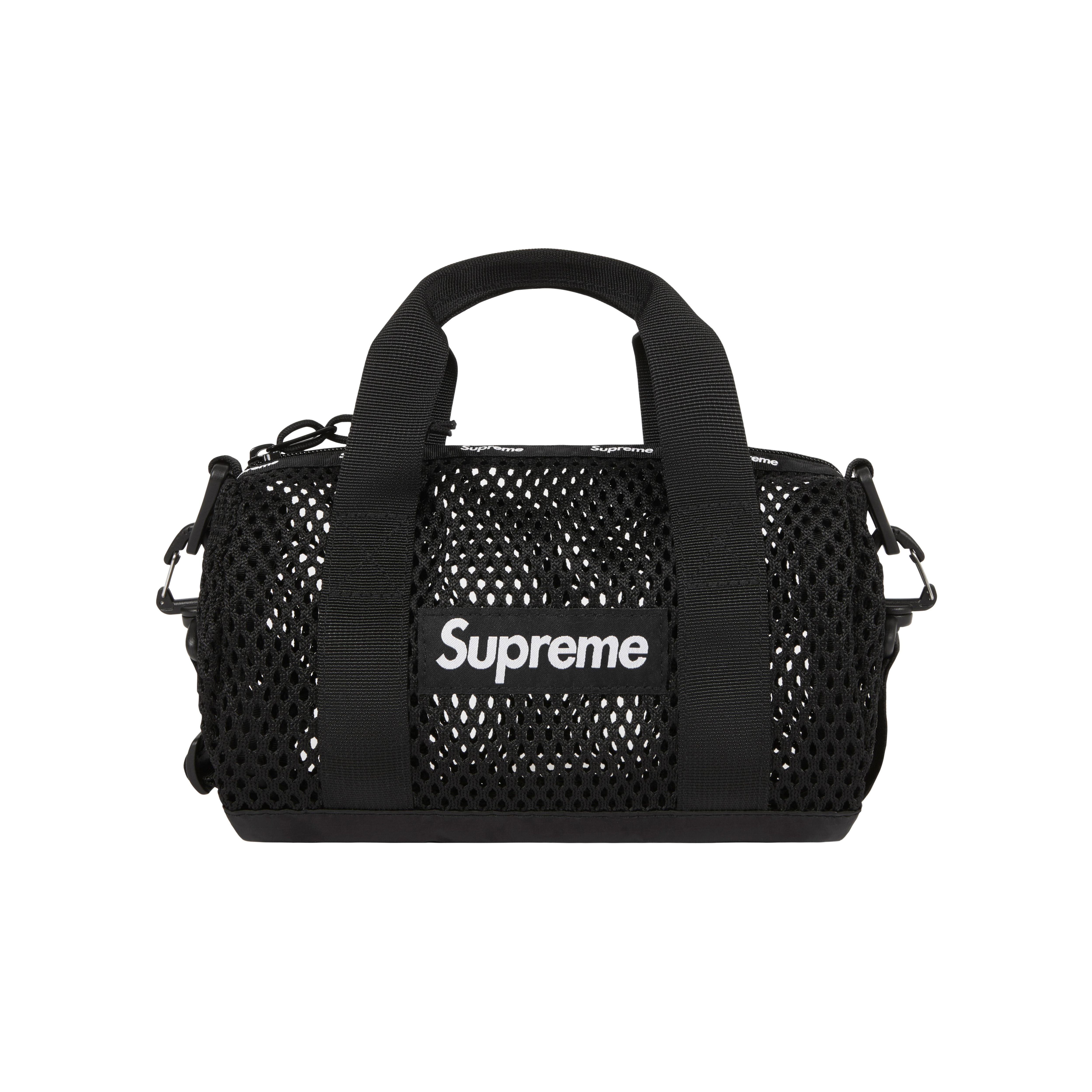 -(C06)-SUPREME MESH MINI DUFFLE BAG 迷你 網布圓桶包 黑/綠/豹紋/白-SS23B20