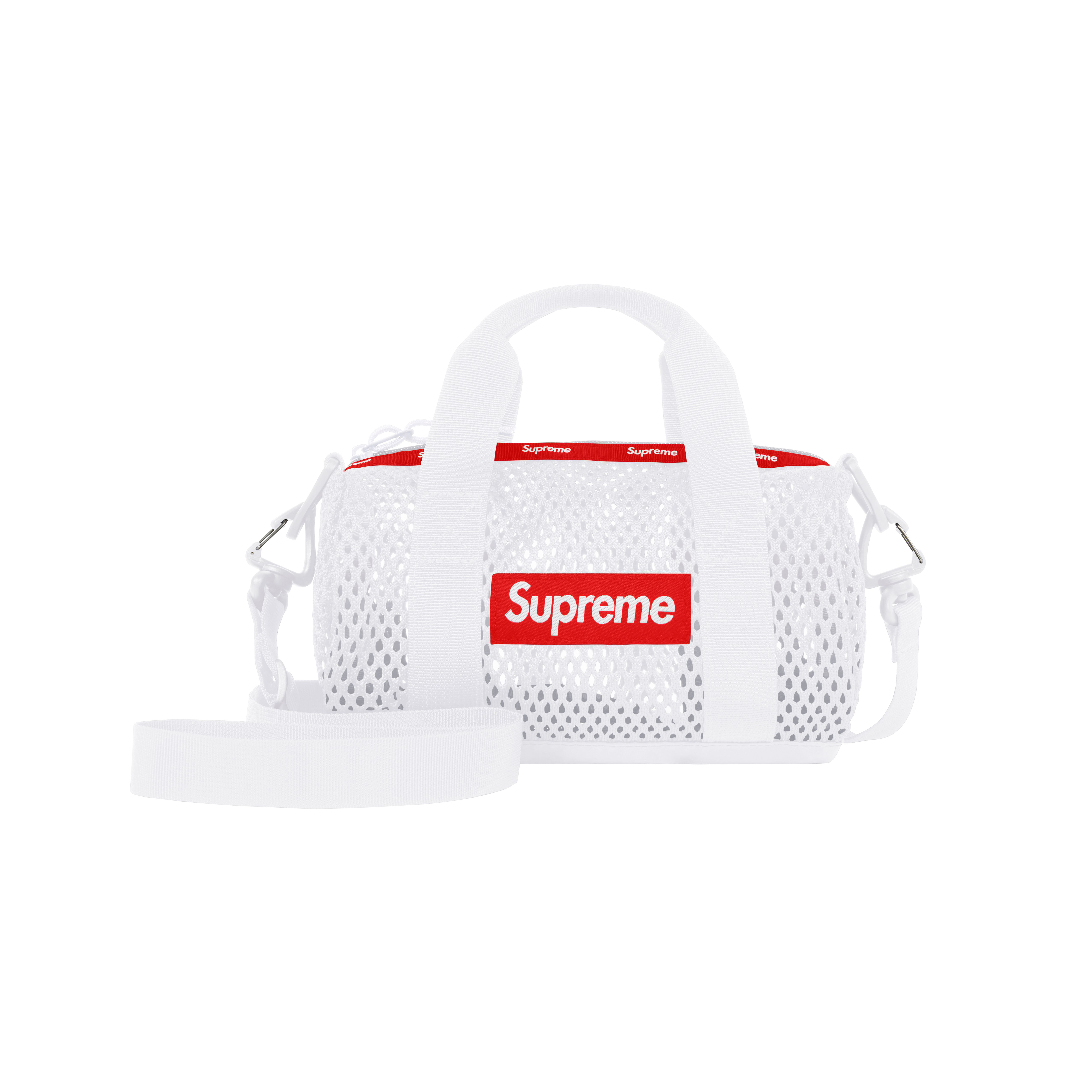 SUPREME MESH MINI DUFFLE BAG 迷你網布圓桶包黑/綠/豹紋/白-SS23B20