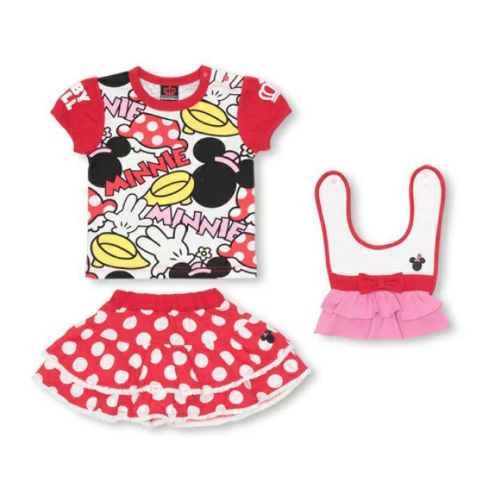 (現貨)🇯🇵日本直送 Disney Minnie 3件set 禮盒 (衫+褲+口水肩)