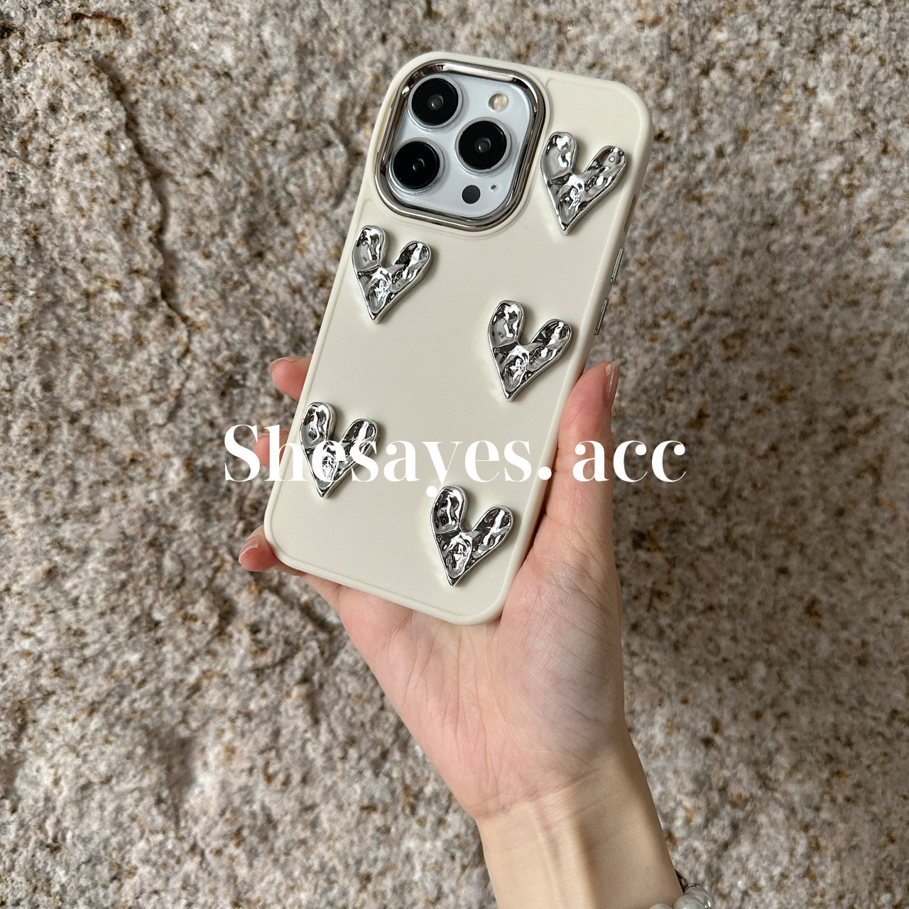 IPHONE立體五顆愛心手機殼