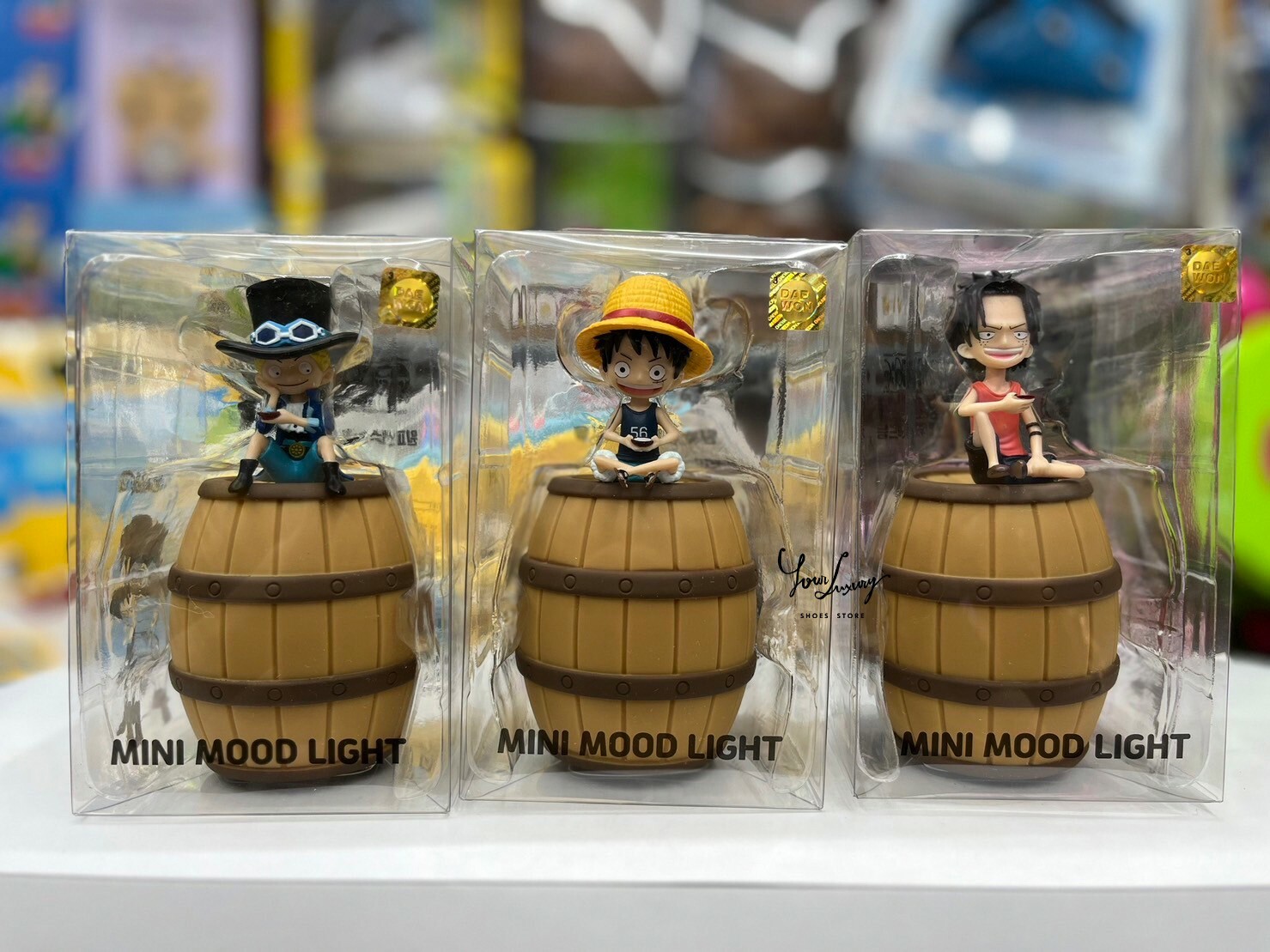【LUXURY】現貨 韓國代購 航海王 海賊王 ONE PIECE 魯夫 艾斯 薩波 酒桶造型夜燈 陽光燈 床頭燈光小夜燈裝飾