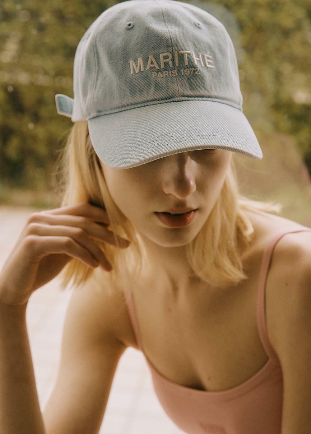 ★ Marithe Francois Girbaud ★ DENIM WASHING LOGO BALL CAP DENIM WASHING LOGO BALL CAP
