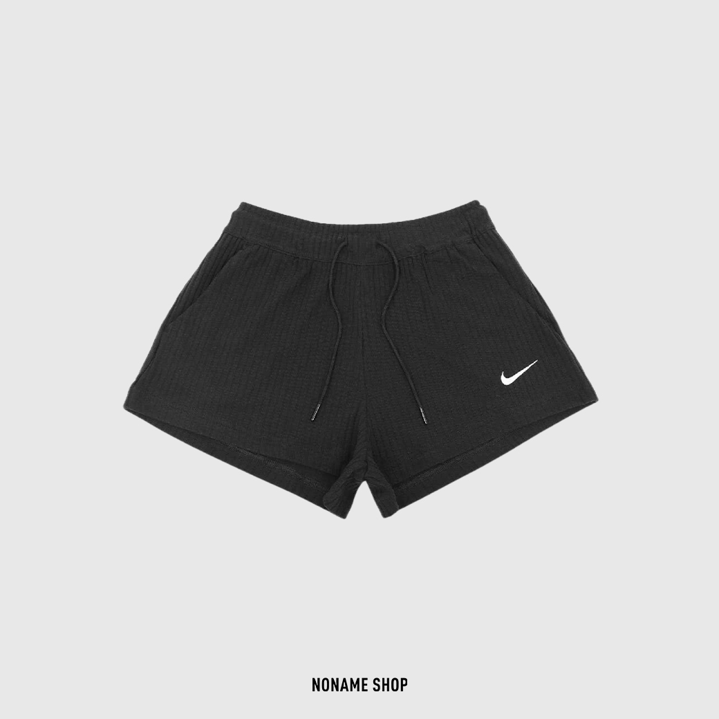 NIKE NSW 刺繡 小勾 螺紋 休閒運動 短褲 (女款)