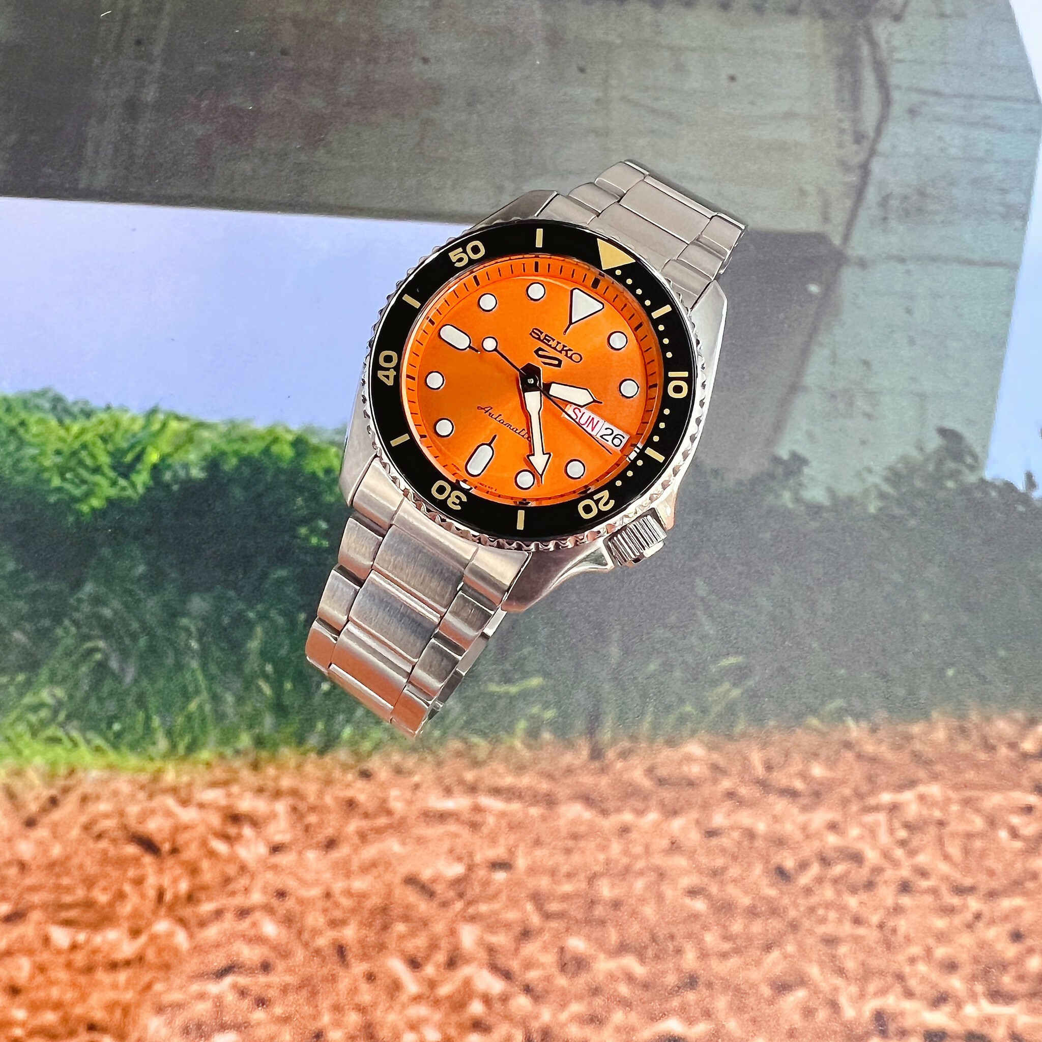 【SEIKO 精工】5 Sports系列 中性復古機械錶  4R36-14B0L(橘)/4R36-14B0G(綠)/4R36-14B0S(白)/4R36-14B0D(黑) 38mm 現代鐘錶