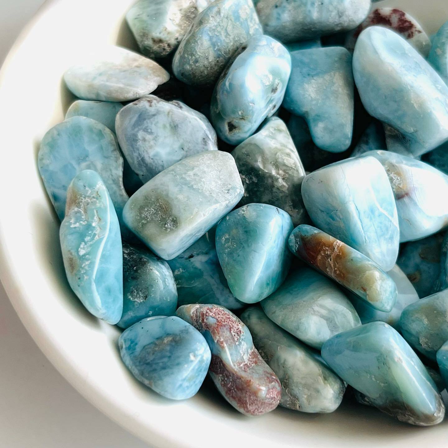 [原石] 拉利瑪石 / 海紋石 水晶滾石