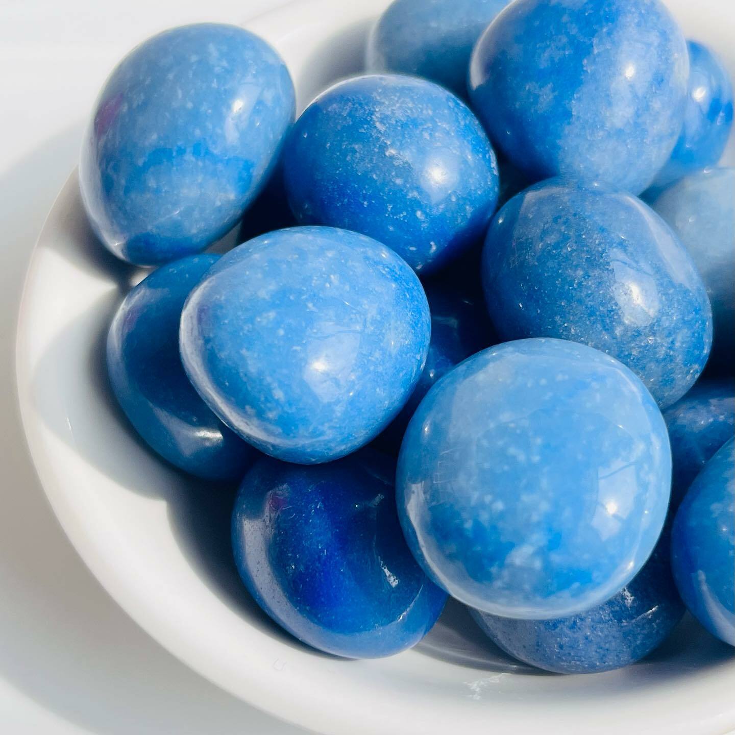 [原石]  藍東陵玉 水晶滾石