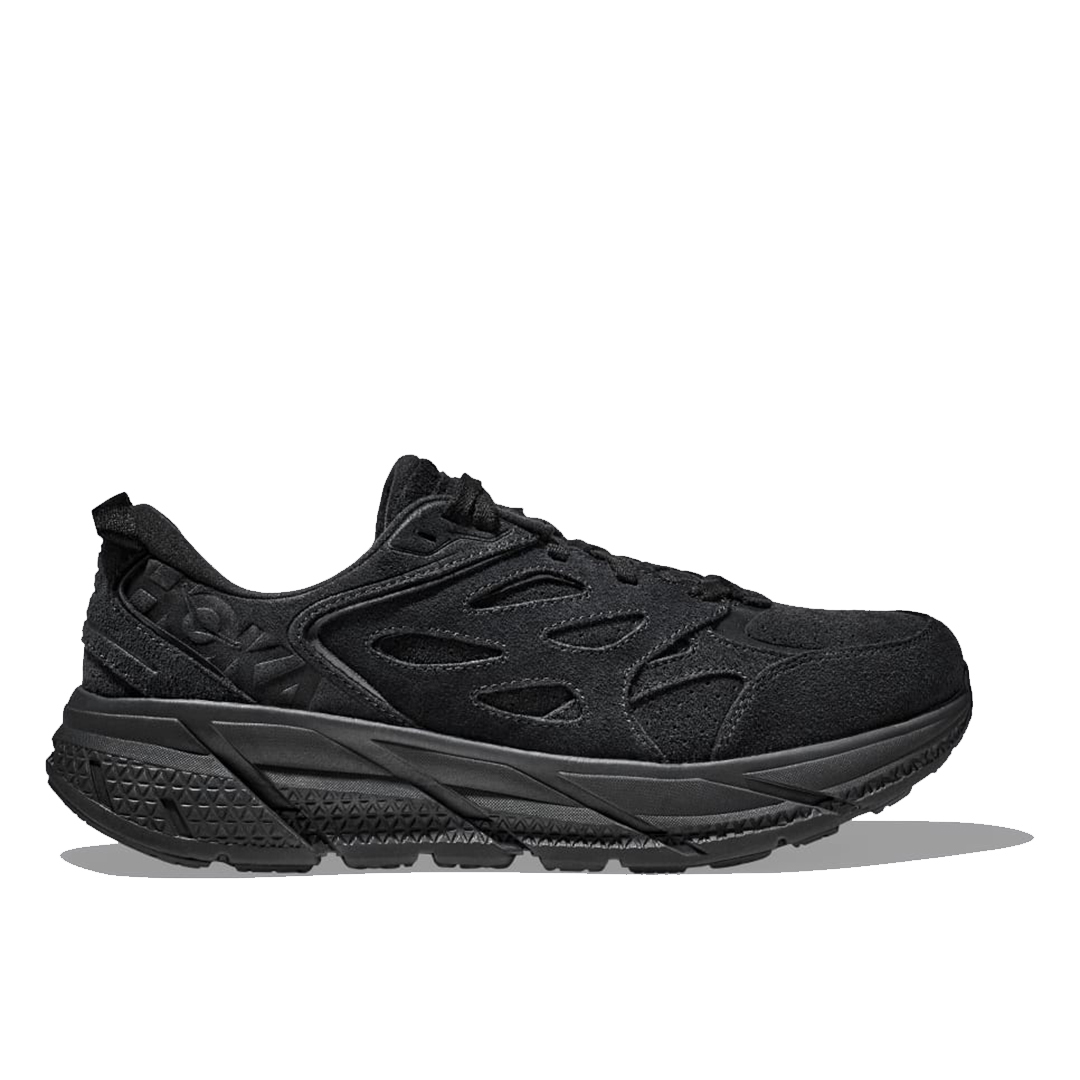 HOKA ONE ONE 23SS Clifton L Suede 麂皮路跑鞋黑