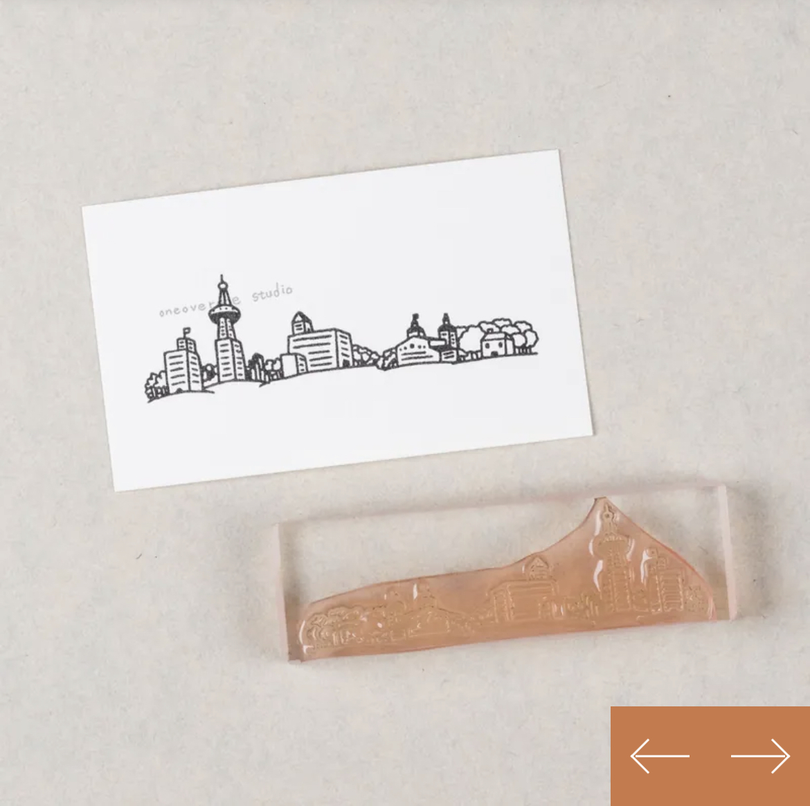 旅途風景01 膠版印章｜一分之一工作室 TAIWAN