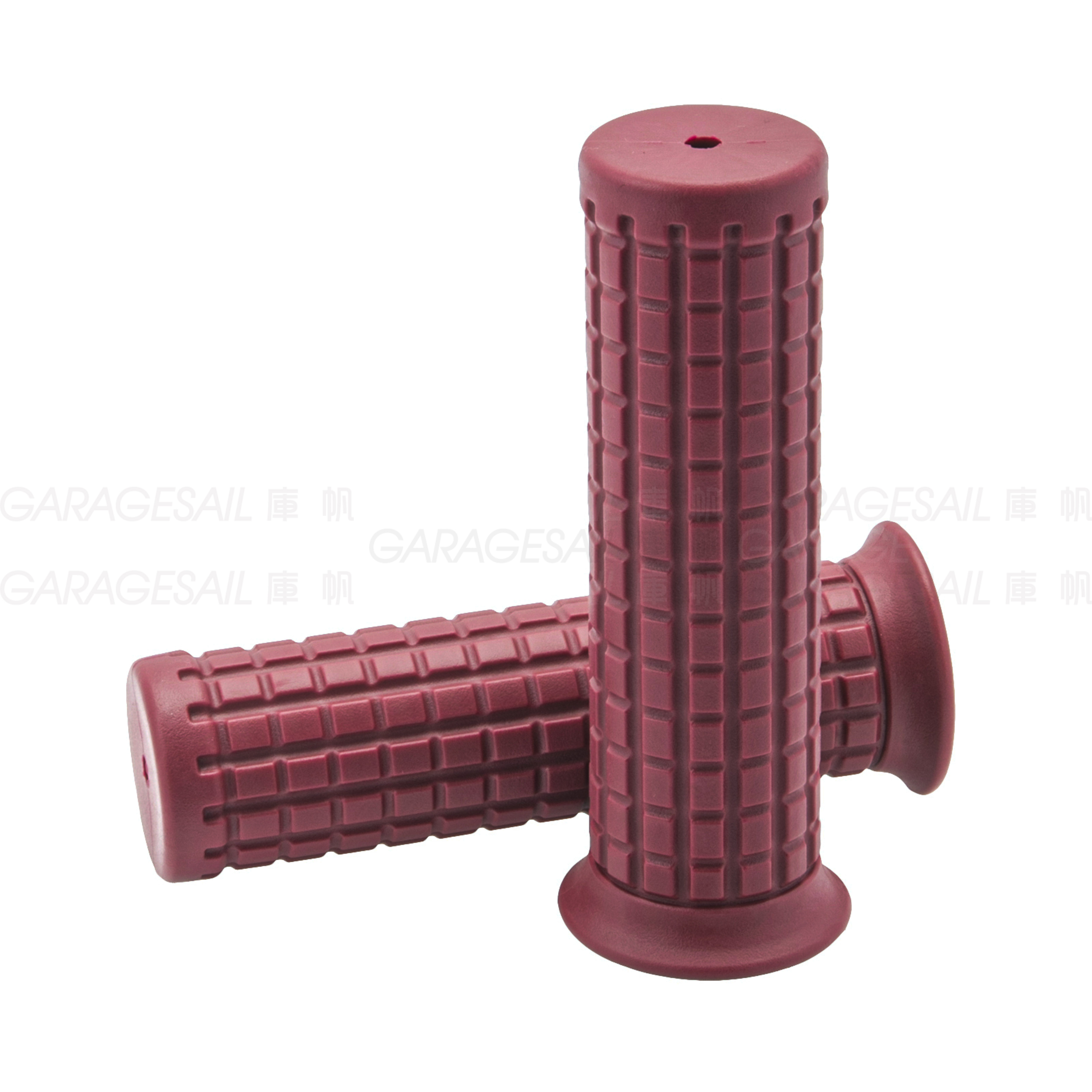 橡膠 握把套 方塊 - 酒紅