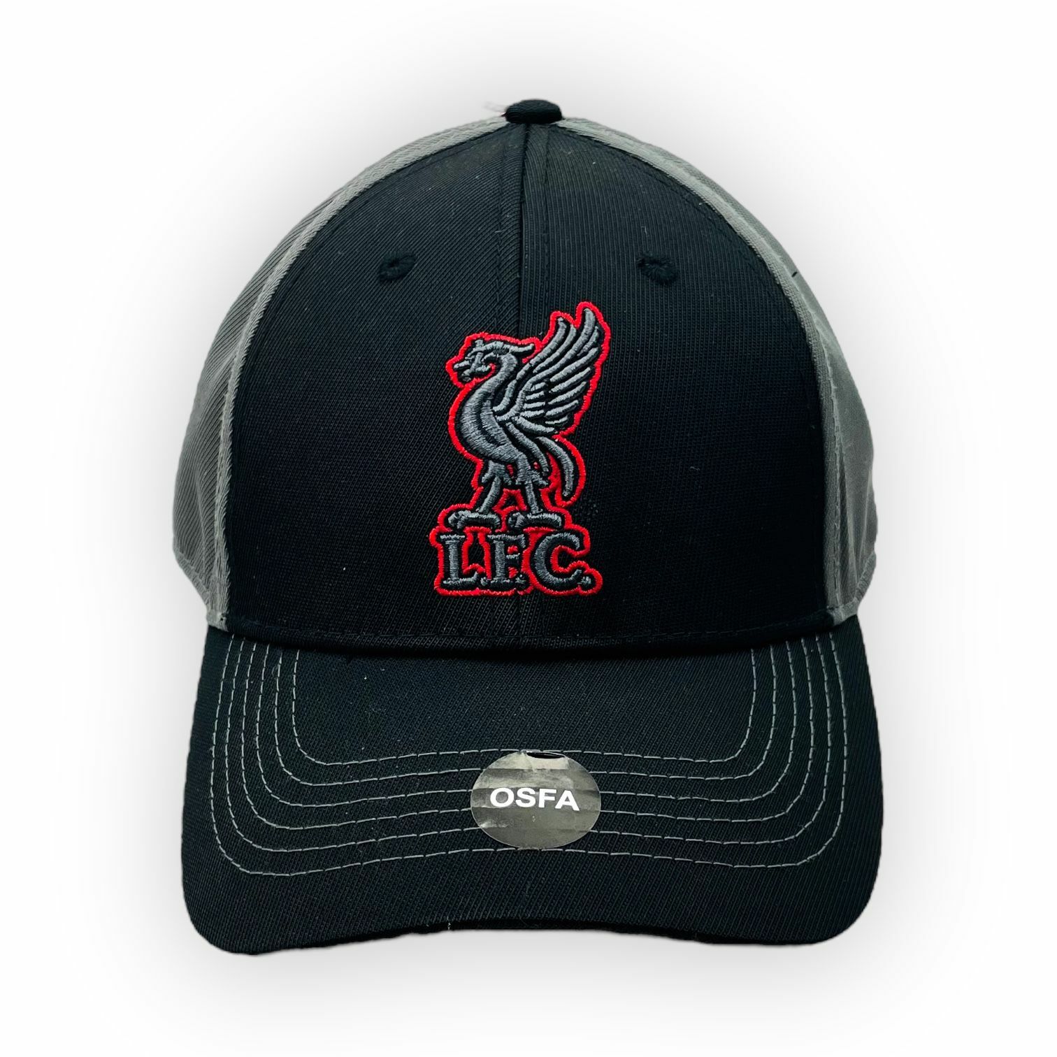 利物浦黑灰色黑紅LFC會徽帽