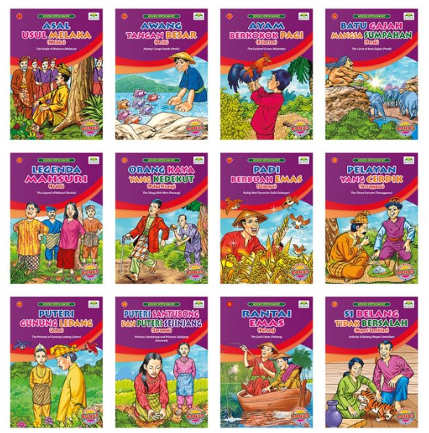 KOLEKSI CERITA RAKYAT DWIBAHASA 12 BUKU