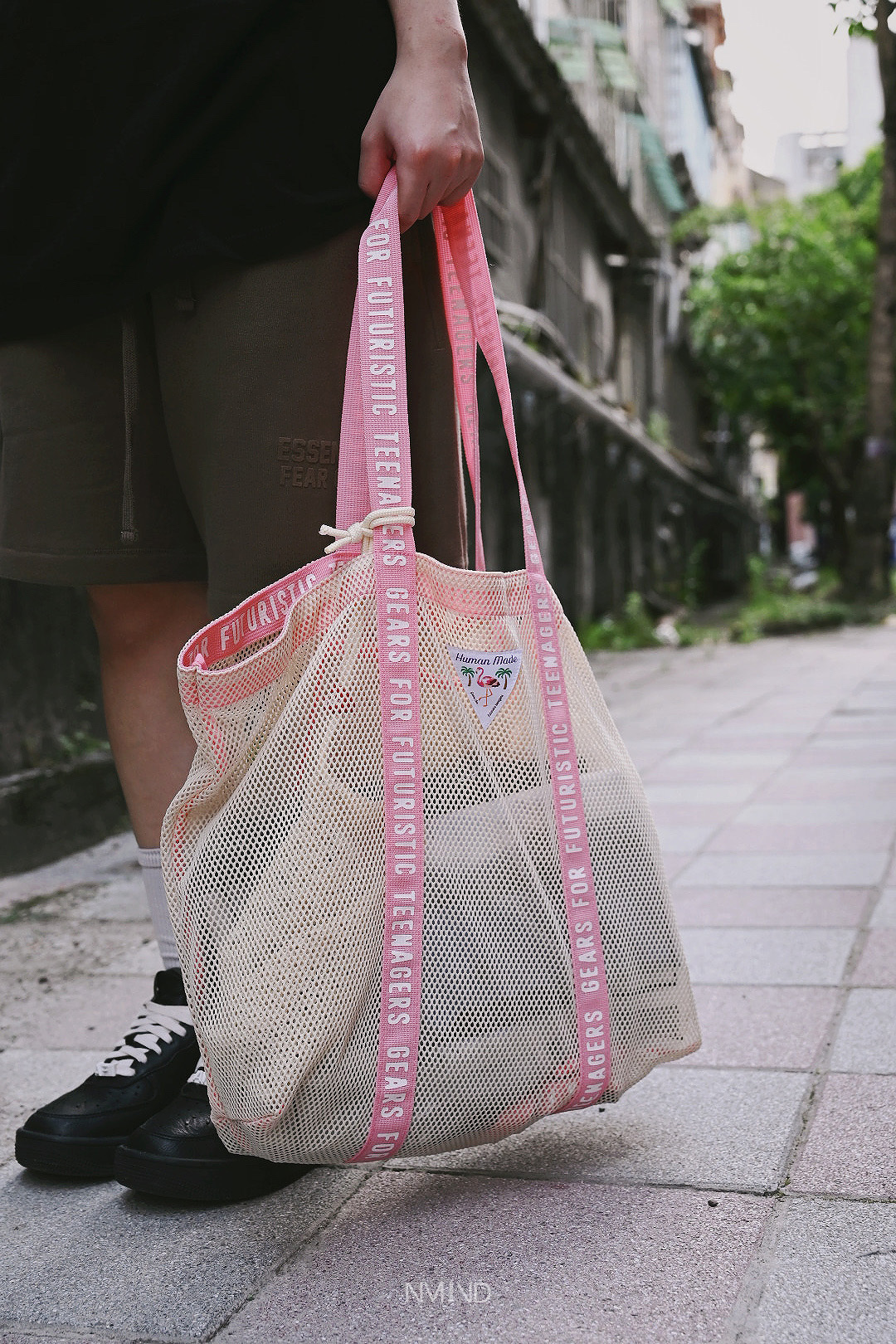 <快速出貨>HUMAN MADE MESH TOTE BAG 夏威夷紅鶴網袋 粉色