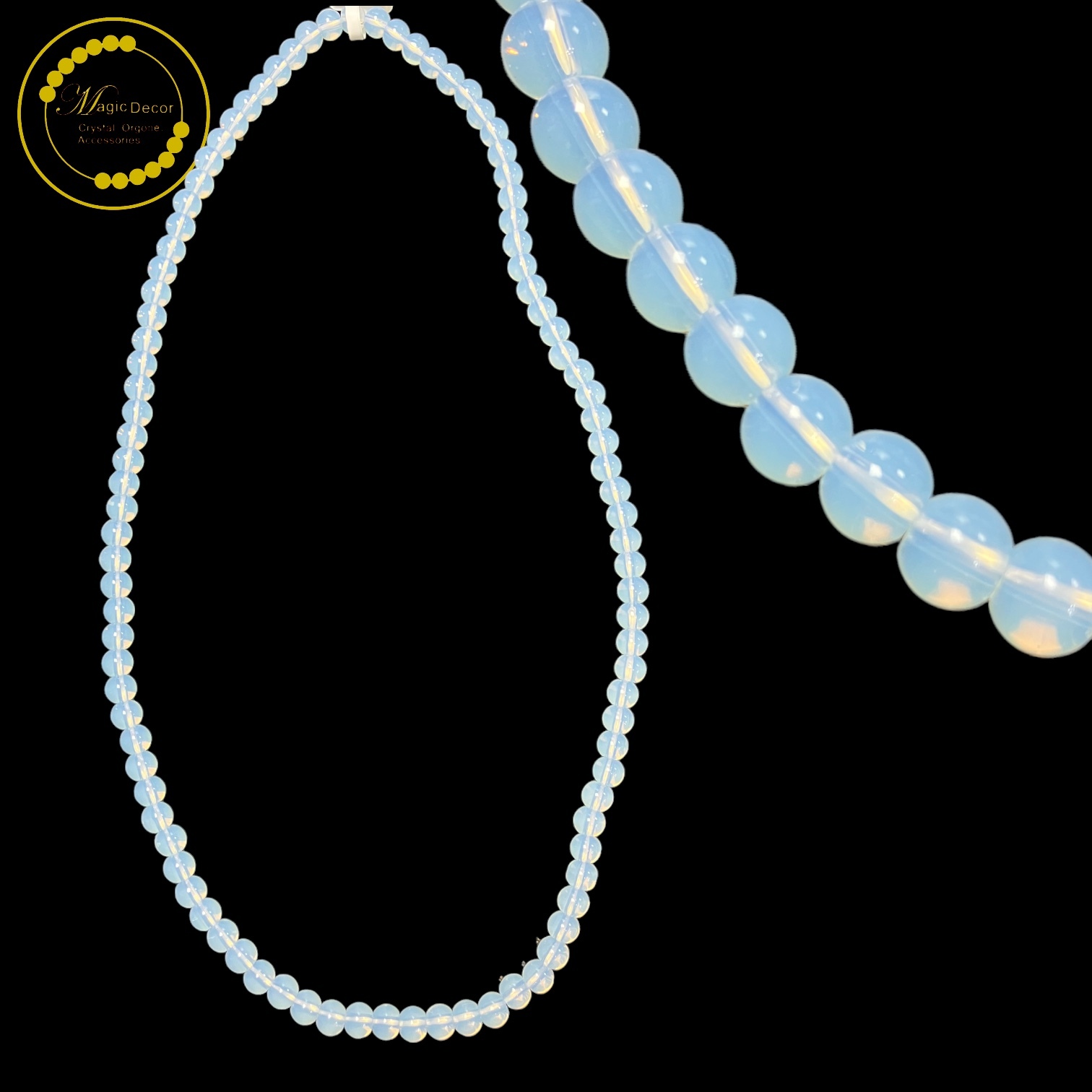 250209-E38 6mm+蛋白石3圈頸鏈