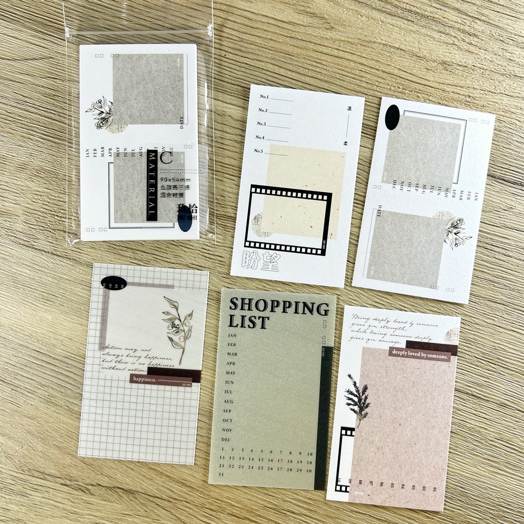 玖拾．Inspiration Card A/B/C 拼貼素材卡 便箋 <整包/分裝>