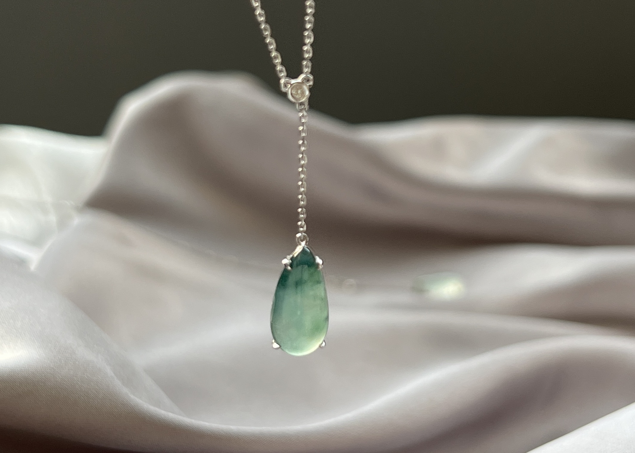 方圓設計系列-藍水水滴18K