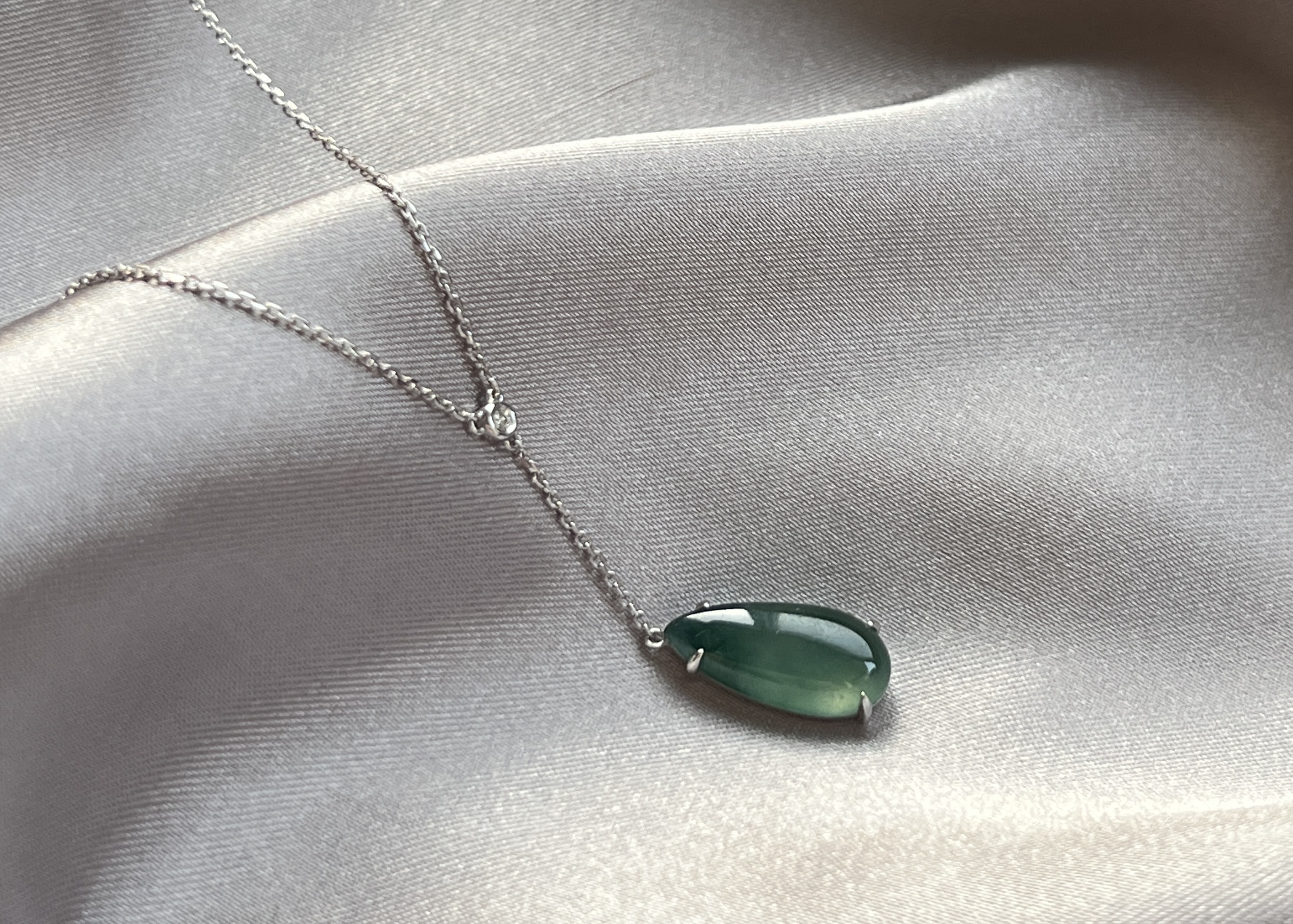 方圓設計系列-藍水水滴18K