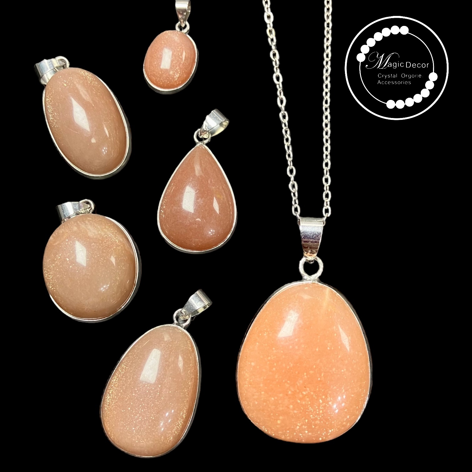 251001 - G84  金沙橙月光隨機型包邊吊咀 （隨機形狀）