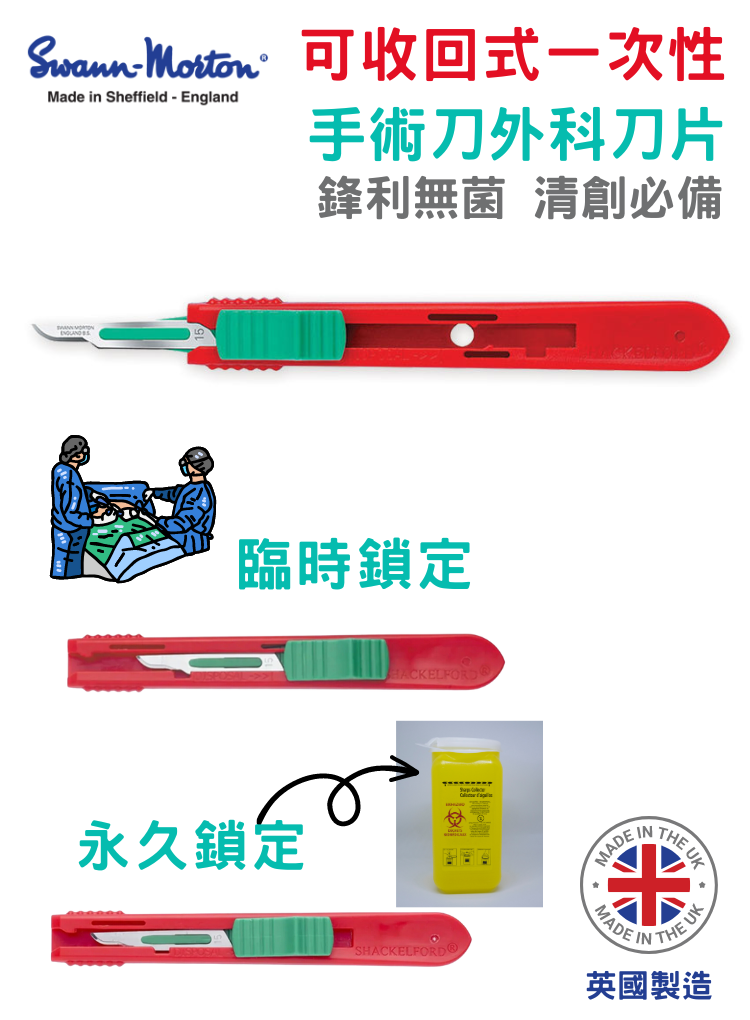 無菌可收回式一次性手術刀 (傷口護士專用)