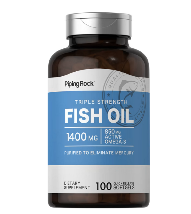 【Piping Rock】omega-3 魚油 Fish Oil DHA/EPA 1400mg 100顆