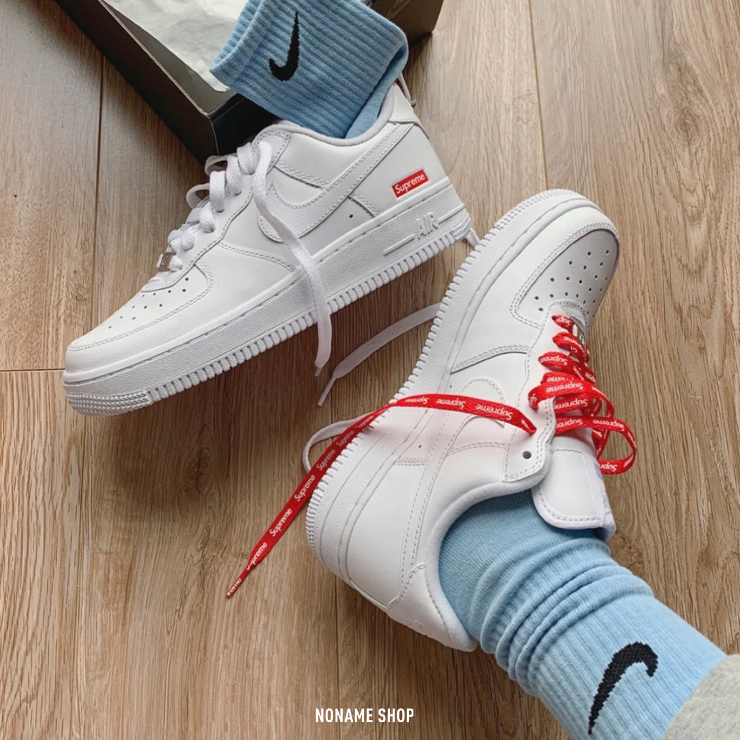 SUPREME X NIKE Air Force 1 Low 限量聯名款小白鞋