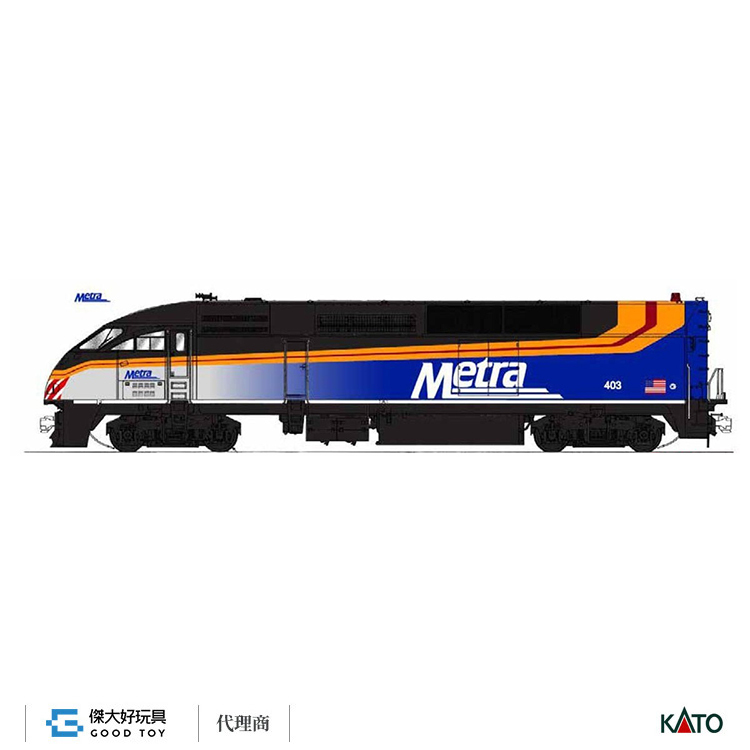 KATO 176-6123 (N) 柴電機關車 MP36PH Chicago Metra #403