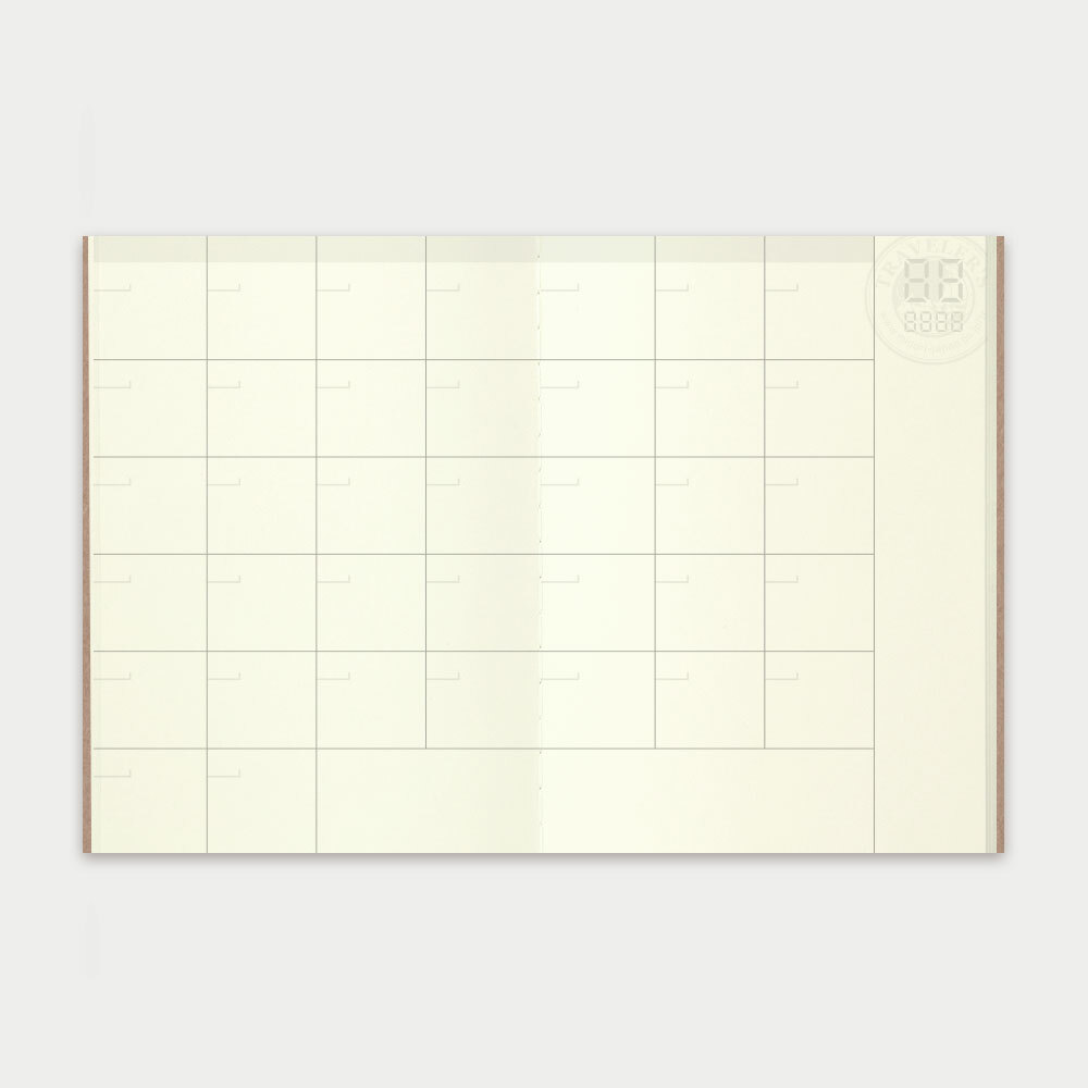 TRC Traveler’s notebook TN PA尺寸補充系列 006 月計畫