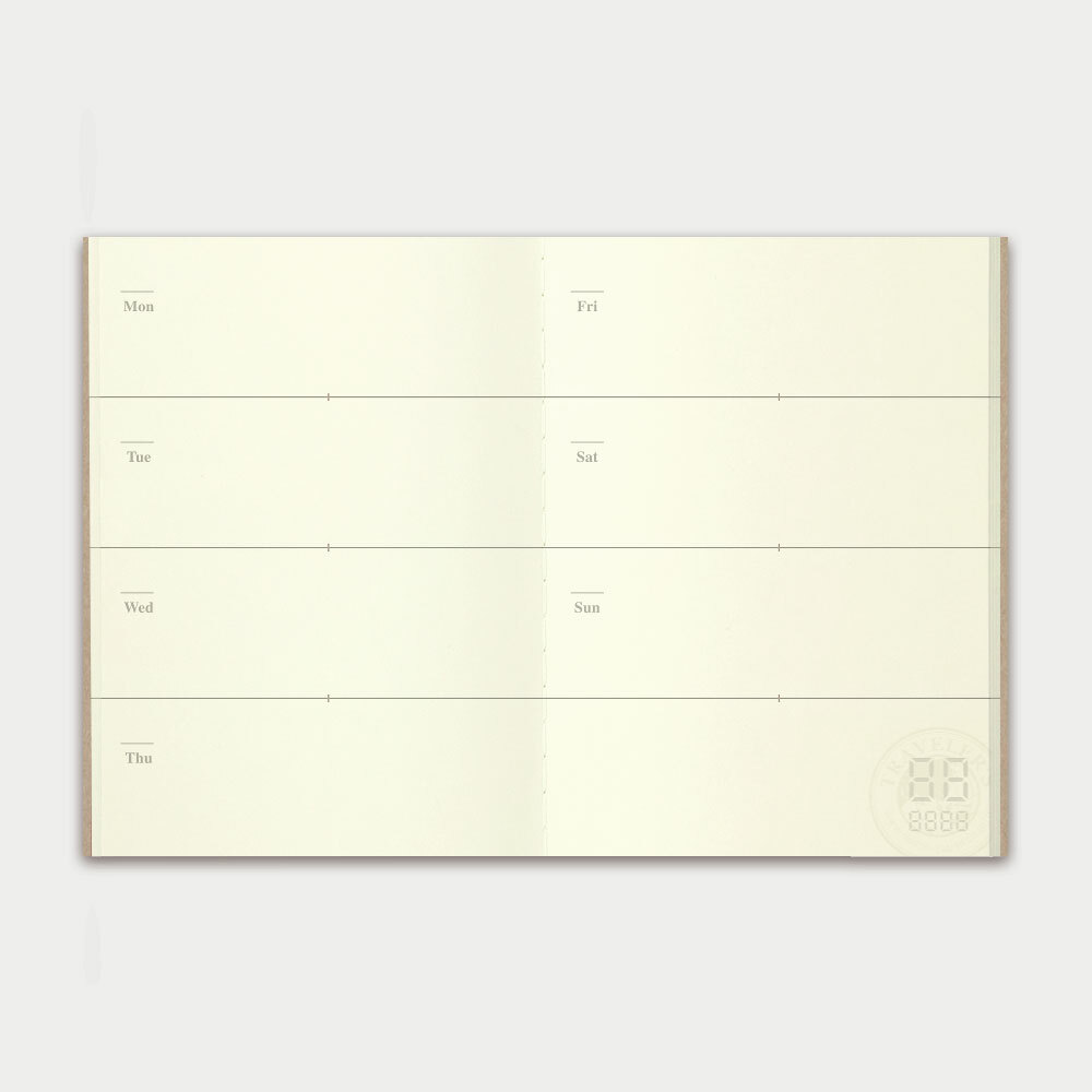 TRC Traveler’s notebook TN PA尺寸補充系列 007 週計畫