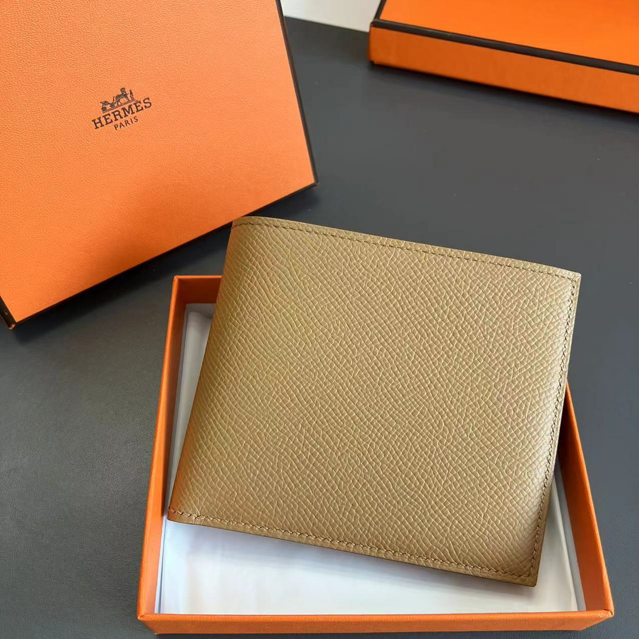 Hermes MC2 Copenrnic compact wallet 4B Biscult Epsom HKW8 K38 -M