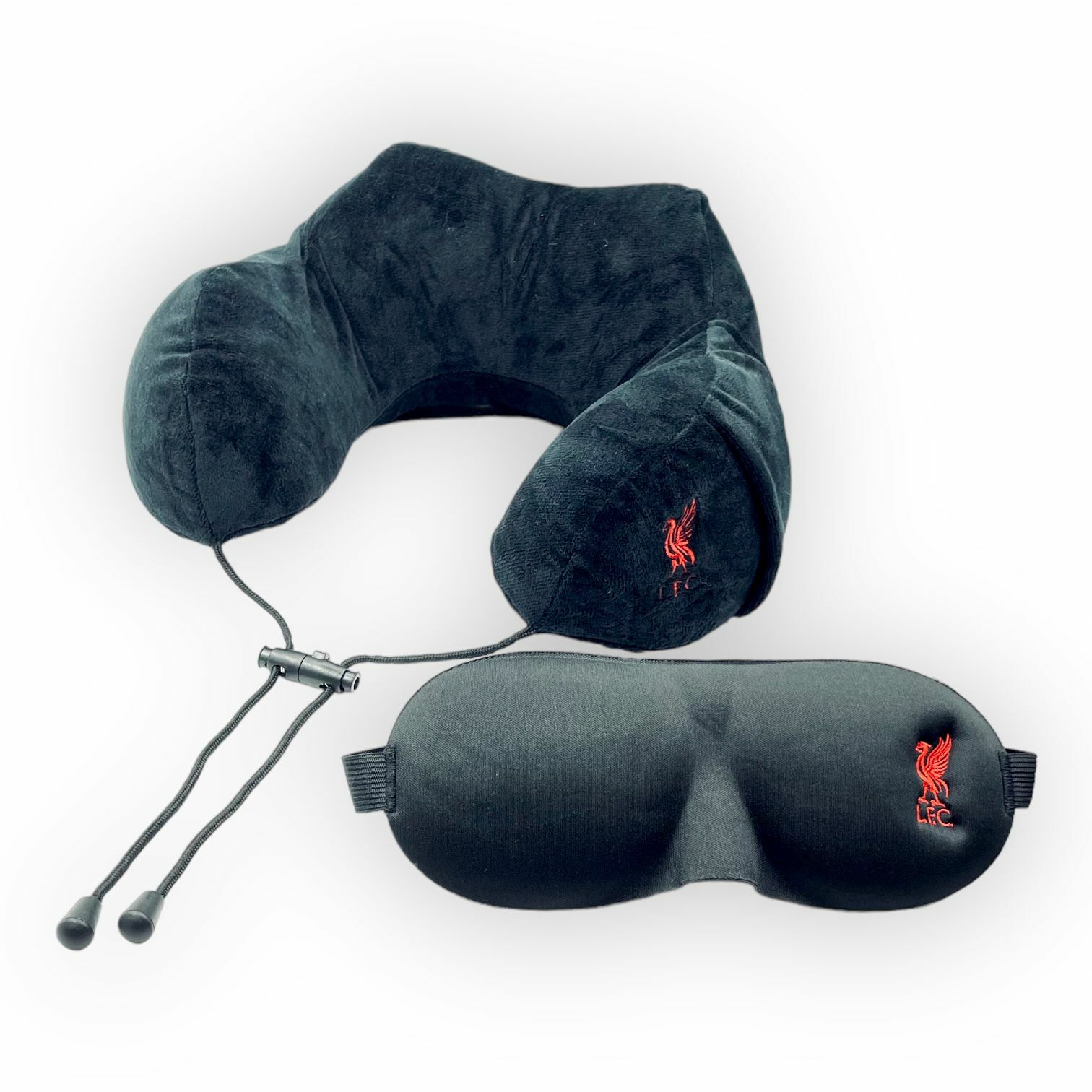 利物浦黑色旅行頸枕連眼罩套裝