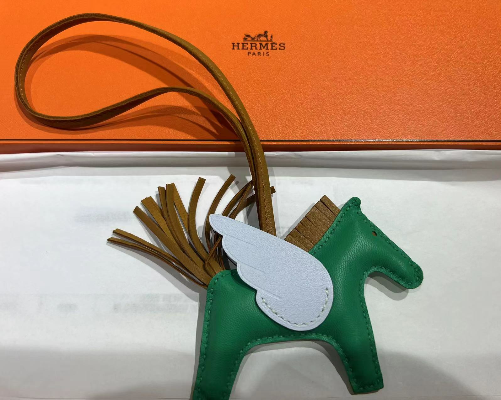 HermesPegase Rodeo 飛馬 綠/金/淺灰 J08 K71 -M