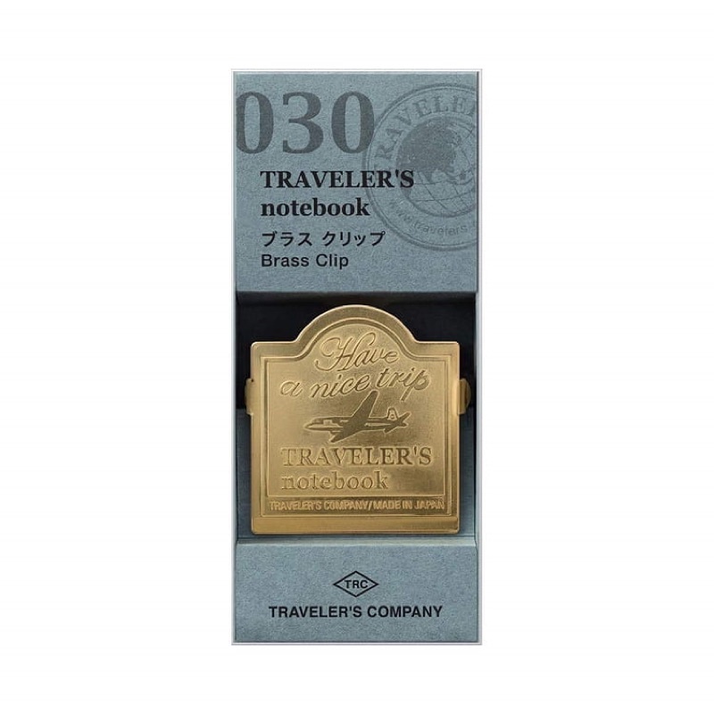 TRC Traveler’s notebook TN 黃銅夾 Have a nice trip