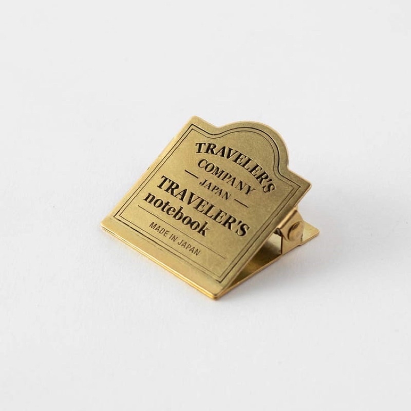 TRC Traveler’s notebook TN 黃銅夾 TRC Logo