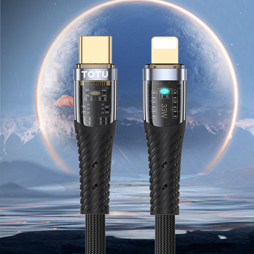 TOTU 拓途 PD/Lightning/Type-C/iPhone充電線傳輸線編織快充線 CB-8系列 1.5M