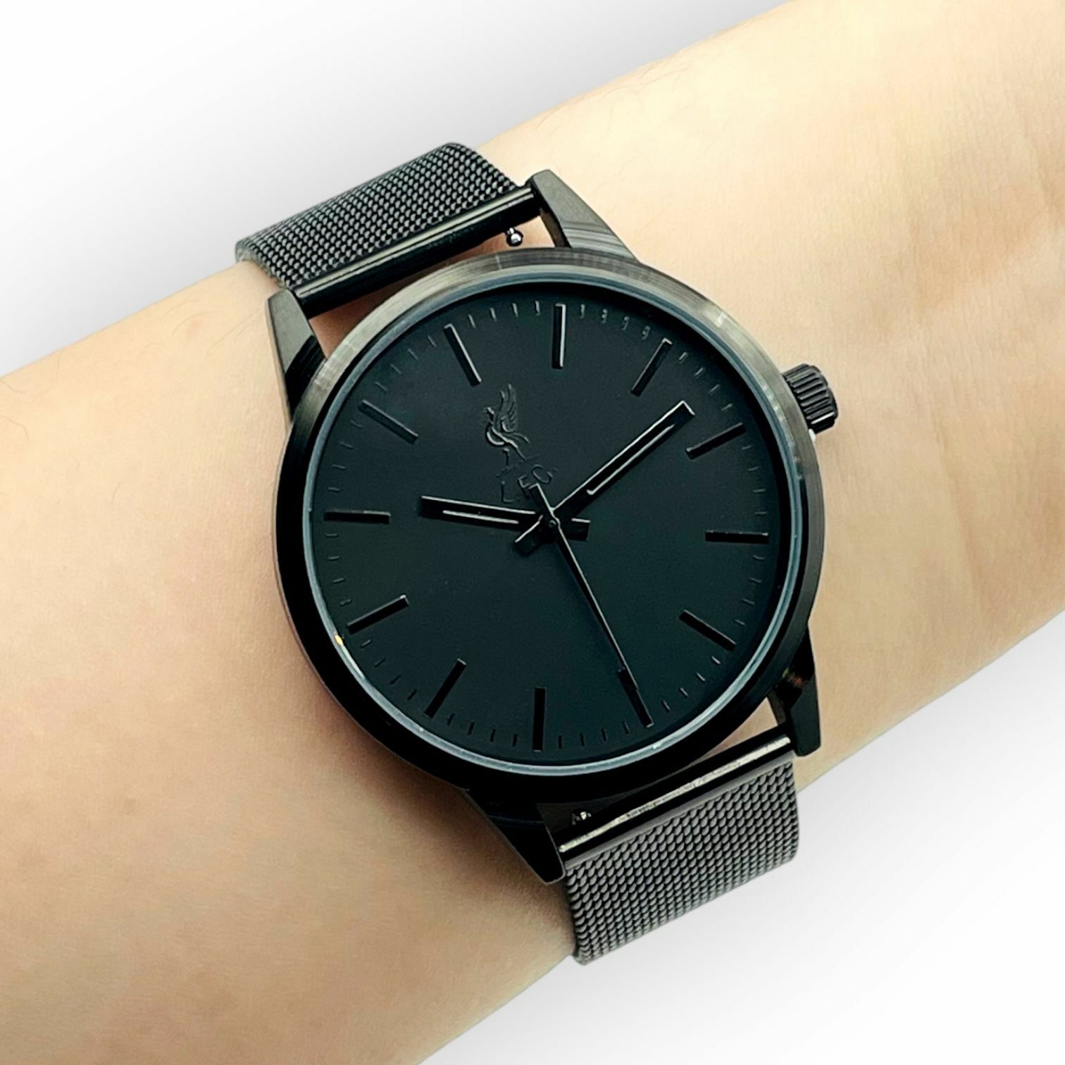 利物浦黑色手錶(可換金屬/膠帶)