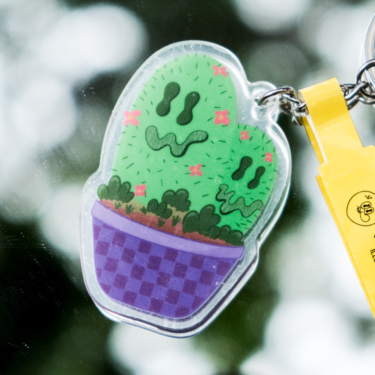 Kingjun｜絕版｜壓克力吊飾｜仙人掌